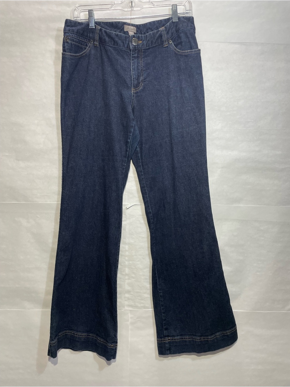 J. Jill 8 Dark Wash Stretch Flare Leg Modern Fit Trouser Jeans EUC